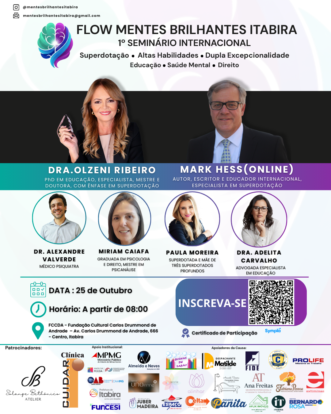 Seminário — Palestrantes e Patrocinadores